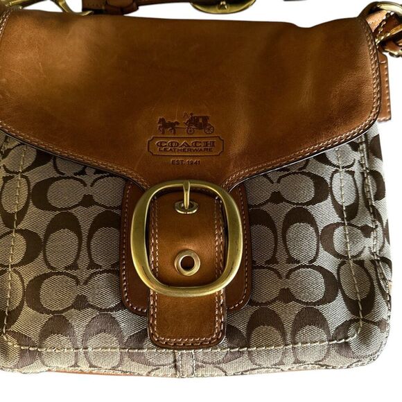 Vintage Coach Bleecker Bag Signature Canvas and Leather Legacy 11434 - Picture 9 of 14
